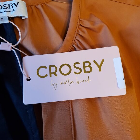 Crosby by Mollie Burch Liv Color Block Split Round Neck 3/4 Sleeve Butto… - Picture 7 of 9